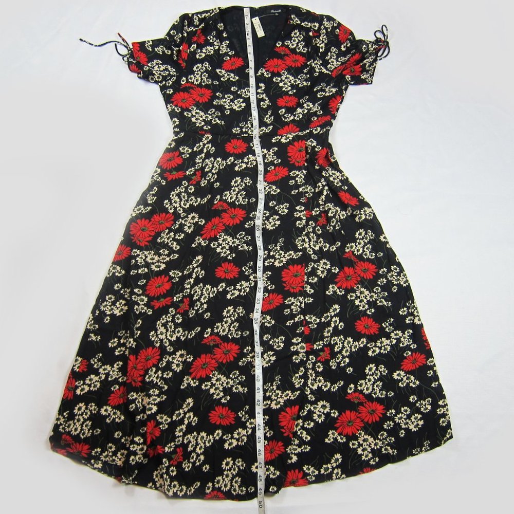 Madewell Daisy Floral Dress 10 Midi Wrap Look NEW - Picture 9 of 9